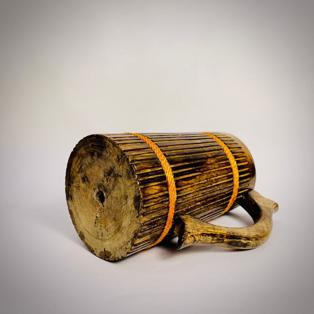 Odin's Mugs: Majestic Oak Wood Tankard